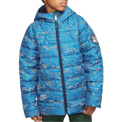 Nike Donzen Jas Met Logoprint En Capuchon Met Rits Voor Winter Kinderjassen Blauw HA5143-495 S blue