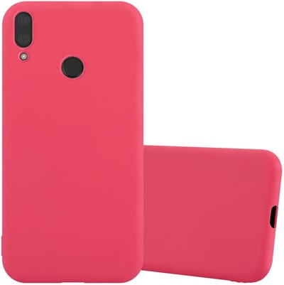Cadorabo Hoesje geschikt voor Huawei Y7 2019 / Y7 PRIME 2019 in CANDY ROOD - Beschermhoes gemaakt van flexibel TPU silicone Case Cover