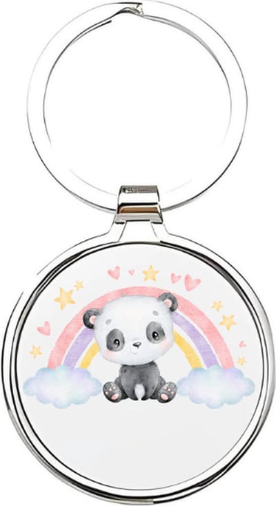 Akyol - Panda Sleutelhanger - panda - Dierenliefhebbers - pandabeer - Chinese panda - Bamboebeer - zwart witte beer - beer - teddybeer - dierentuindier - dier - dieren sleutelhanger - Reuzenpanda - 4 x 7,5 CM
