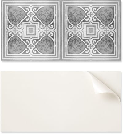 Zelfklevend vinylpaneel - Decoratie met print 100x50 cm. Patroon met symmetrische ornamenten.