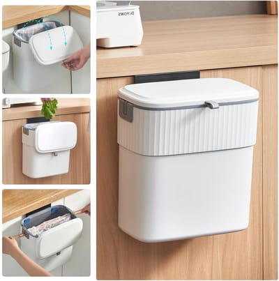 Hangende kleine afvalbak met deksel - 25 gallon keuken compostbak - onder gootsteen - wandgemonteerde afvalbak vegetable waste bin