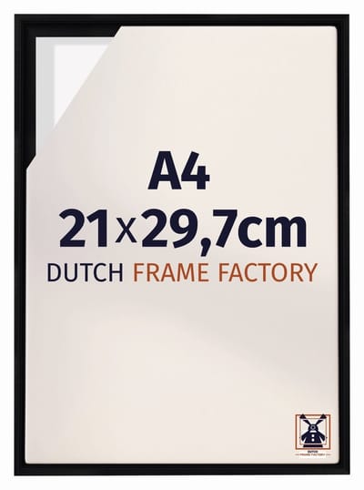 Baklijst 21x29,7 cm - Zwart Mat - Geschikt voor Canvasdoek - MDF Baklijst Lausanne