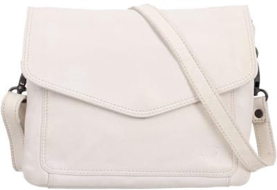 Bear Design Leren Crossbodytas - Schoudertas Dames - Leer - Femke - Dirty White