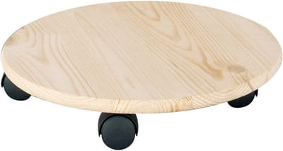 Ronde plantenroller van grenen - Ø 35 cm, max. 100 kg - praktische rolonderzetter voor bloemen