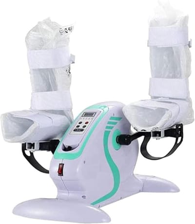 Elektrische Pedaaltrainer - Mini Hometrainer - Revalidatie Oefening - Actieve Passieve Modi - 49x30x28.5CM - Wit