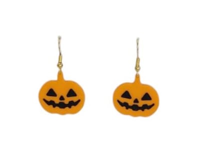 Halloween Oorbellen - Gothic - Oorhangers - Pompoen oranje - 1 paar