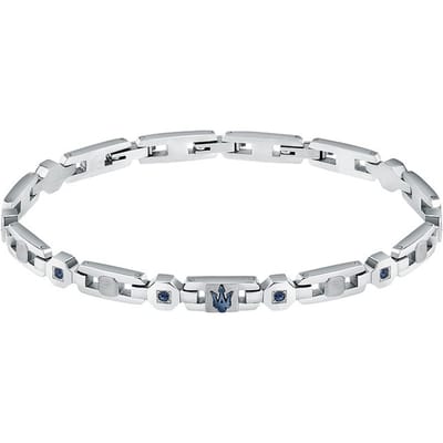 Maserati heren armband roestvrijstalen kristal One Size Zilver 32025342