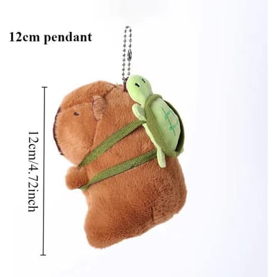 Capybara Pluche Rugzak Kawaii Mode Pluche Pop Bont Hanger Kinder Schoudertas Mini Rugzak Tassen Cadeaus Voor Vriendin One size brown