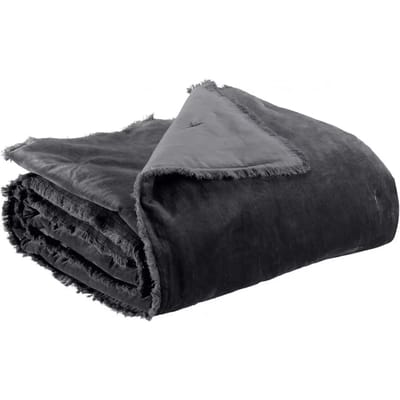 Eenkleurige plaid Vivaraise Fara - Hoes 100% katoen, vulling 100% polyester - 135 x 200 cm