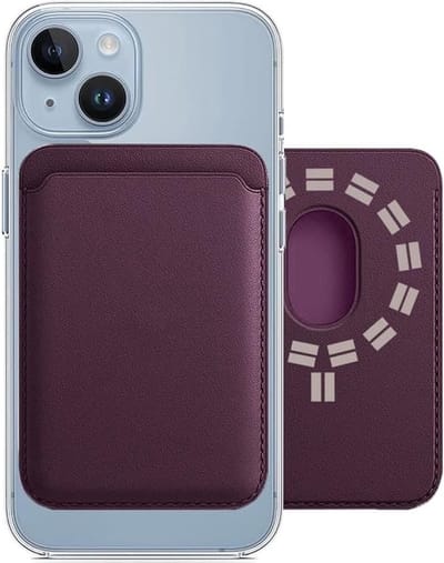 Kaarthouder Paars Geschikt Voor met Magsafe Ring wallet iPhone 12/13/14/15 / 15 Pro /15 Pro Max/PLUS - Kaarthouder pasjeshouder mannen en vrouwen