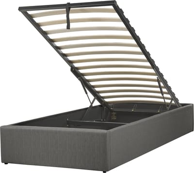 DINAN - Kinderbed - Donkergrijs - 90 x 200 cm - Polyester