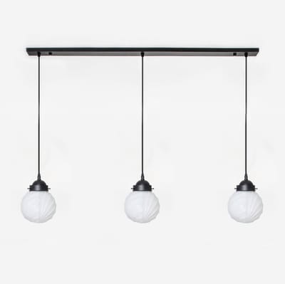 3 x Swingbulb lampen aan plafondbalk Moonlight - Art Deco Trade