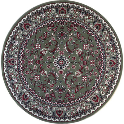 Nain Klassiek - Rond - Laagpolig Oosters Vloerkleed - Vintage Tapijt - Groen- 200 CM Ø
