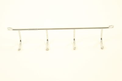 Kapstok 4-haaks (28x5 cm.-VERCHROOMD)