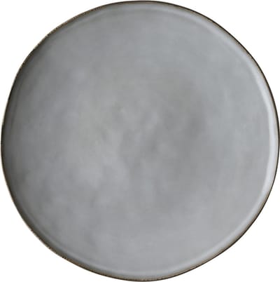Dutch Rose Organic Borden Ø 26,5cm - Licht - Stoneware Handgemaakt - Grijs
