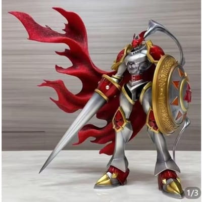 Figurine Anime Digimon Gallantmon Matsuda Takato 40cm Guilmon Chevaliers Royaux Duc Périphérique Modèle PVC Ornements de Bureau Cadeaux Jouets brown