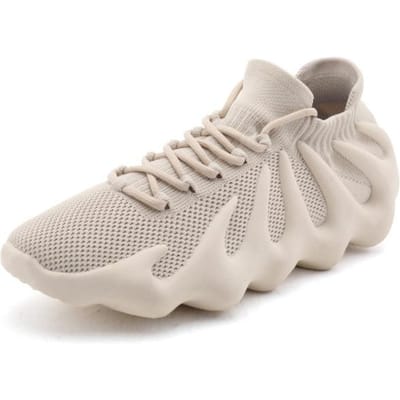 Heren Casual Schoenen Ademende Sokken Modeontwerper Hardloopschoenen Heren Mesh Vetersluiting Outdoor Wandelsneakers 44 gray