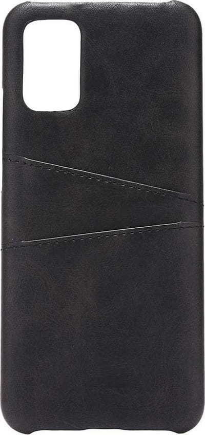 Shop4 - Geschikt voor Samsung Galaxy A02s/ A03s Hoesje - Harde Back Case Cabello met Pasjeshouder Zwart