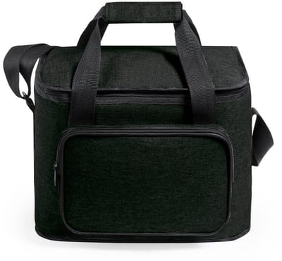 Benson koeltas Polar - inhoud 15 liter - Zwart - 31 x 24 x 20 cm - Koeltassen - polyester/aluminium - met voorvakje