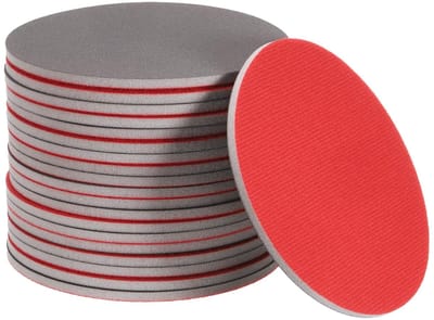 Schuurspons, korrel 15,2 cm, schuurschijf met haak en lus voor excentrische schuurmachine, polijstspons voor nat en droog gebruik, autopolijstmiddel, hout, gipsplaat, 20 stuks