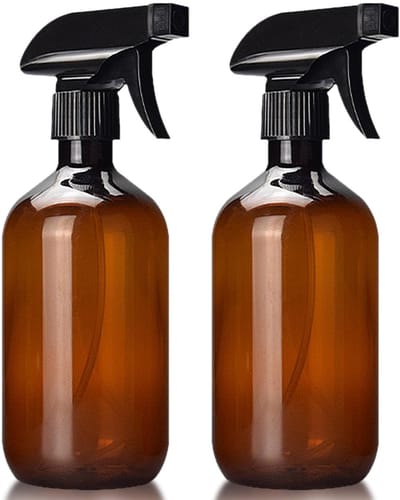 Dailygoods - 2 stuks Amber Spuitflessen, 300 ml Lege Mist Verstuiver Spuitflessen Plastic Hervulbare Mist Trigger Sproeiers Flessen voor Tuinplanten Reiniging Kappers