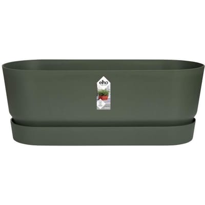 Elho Greenville Trough Long 50 - Plantenbak voor Buiten - 100% Gerecycled Plastic - L49.0 x B19.8 x H17.9 cm - Blad groen