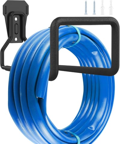 Stevige Metalen Slanghouder voor Buiten, Garage en Tuin - Wandmontage