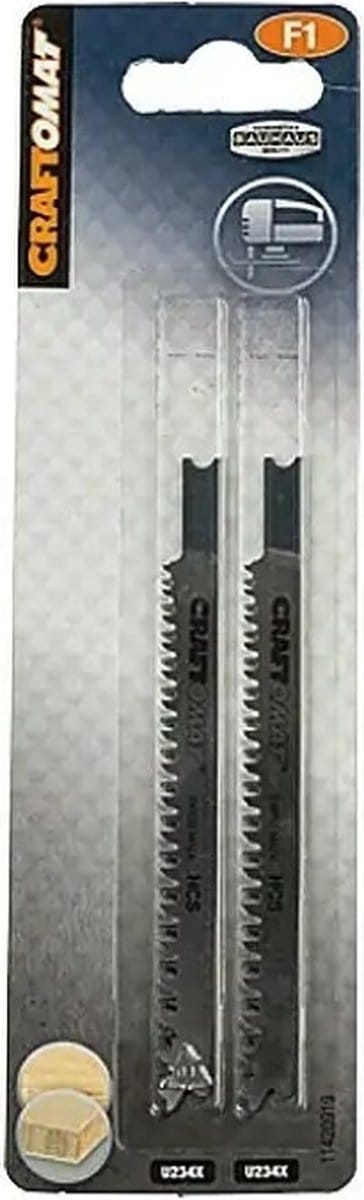 CRAFTOMAT decoupeerzaagblad U 234 X - Hardhout, Laminaat en Kunststof - U schacht - 2 stuks