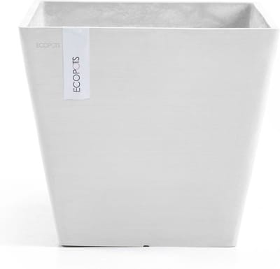 Ecopots Rotterdam 50 - Pure White - 50 x H43,5 cm - Vierkante witte bloempot / plantenbak