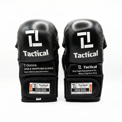 Tactical Fightwear - MMA Handschoenen - Echt Leer - Sparring - Grip & Control - Maat S/M
