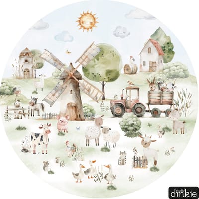 Studio Dinkie | Muurcirkel Boerderij | Babykamer | Kinderkamer | Decoratie