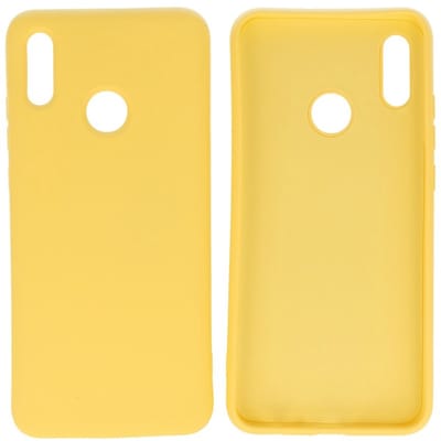 Hoesje Geschikt voor de Huawei P Smart 2019 - Fashion Color Backcover Telefoonhoesje - Geel