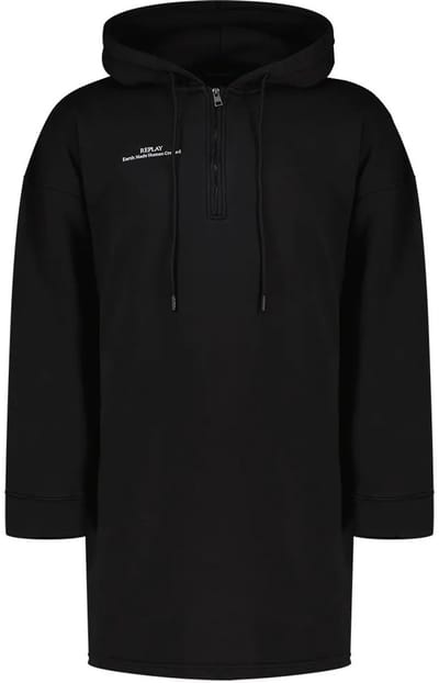 Replay W9118.000.23040p Midi-jurk Met Lange Mouwen Zwart S Vrouw