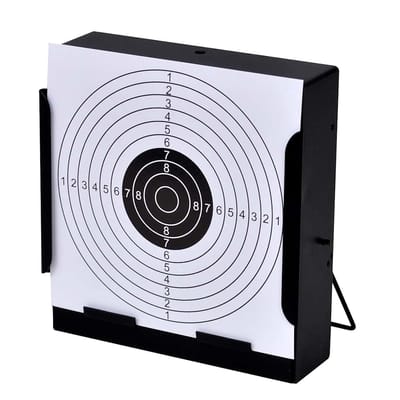 vidaXL Schietkast vierkant met 100 papieren targets 14 cm