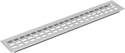 Ventilatierooster - Luchtgitter - Meubel ventilatie - Eenvoudige steekmontage - 1000x100 mm - Aluminium naturel