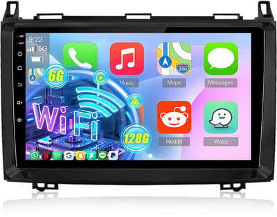 Hexinex - Geschikt voor Mercedes Benz A, B, V klasse, Vito, Viano Sprinter en Vw Volkswagen Crafter 2004-2017 - 6GB+128GB CARPLAY 4G
