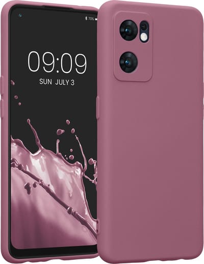 kwmobile telefoonhoesje geschikt voor Oppo Find X5 Lite - Hoesje voor smartphone - Precisie camera uitsnede - TPU back cover in donkerroze