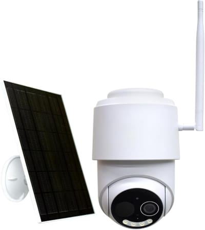 Beveiligingscamera - Draadloze Camera - Huisbewaking - Met Zonnepaneel - Full HD - Wit