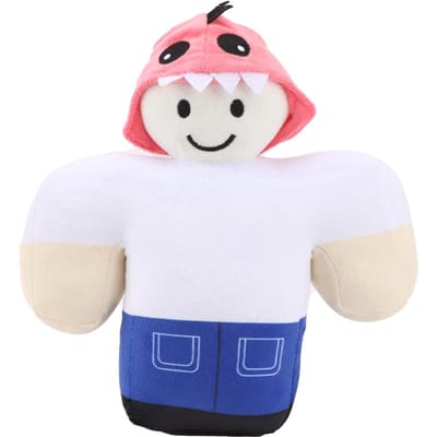 Kawai Steal a Brainrot Sammy Jandel Pluche Speelgoed Anime Game Knuffel Schattige Vierkante Man met Capuchon Cadeau voor Kinderen Fans 23cm white