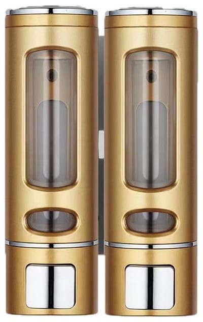 Zeepdispenser - 2 stuks - 400 ml - Wandgemonteerde handzeep- en zeepdispenser - geschikt voor shampoo en handzeep - ideaal voor badkamer en keuken