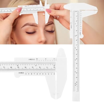 Waterdichte Vernier Caliper voor Permanente Make-up: Precisie Meetinstrument voor Wenkbrauw- en Lippen Tattoo, Ideaal voor Studenten en Professionals