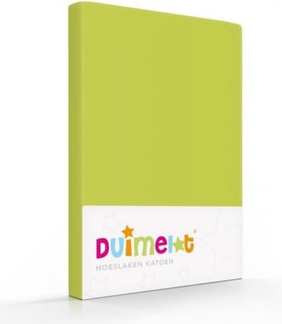 Duimelot lime 100% Katoen Baby hoeslaken 60x120