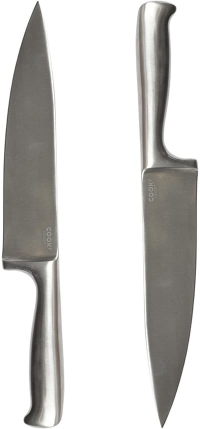 Cook Concept Keukenmes - 2x - inox - RVS - 20 cm - koksmes / keukenmes / vleesmes