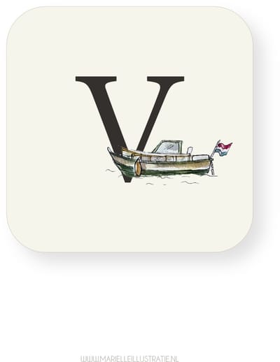 Boskoop ABC letterkaart V