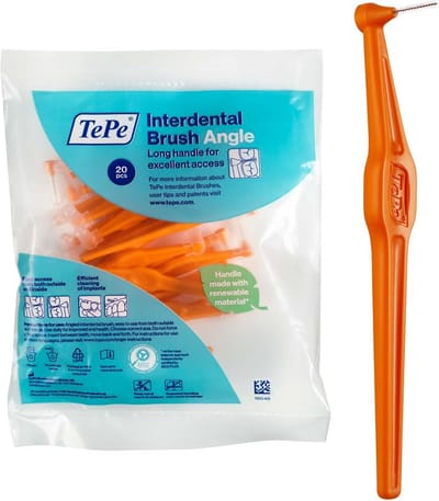 Interdentale Rager - Tandenstokers - Tandplak Verwijderen - Hoekige Kop - ISO 1 - Oranje