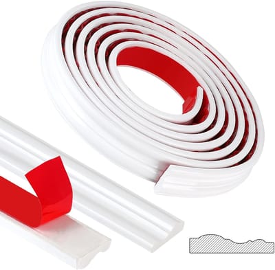 BRENZOOS- Wandlijst - Zelfklevende Sierlijst - 32 mm Breed - Geschikt voor Decoratie - Muren/Deuren/Ramen - Eenvoudig te Installeren - Elegant Ontwerp - Decoratielijst