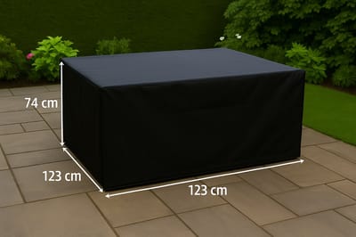 Beschermhoes Tuinmeubel 123x123x74 Zwart Tuinset / Hoes tuinmeubelen - Tuinsethoes - Loungesethoes