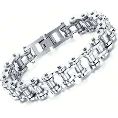 Armband Mannen Trend Rock Motorfietsketting Fiets Sieraden Decoratie silver 21.5cm veelkleurig