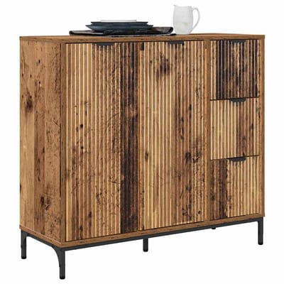 vidaXL - Dressoir - Oudhout - 89,5 - x - 33 - x - 82 - cm - Bewerkt - hout