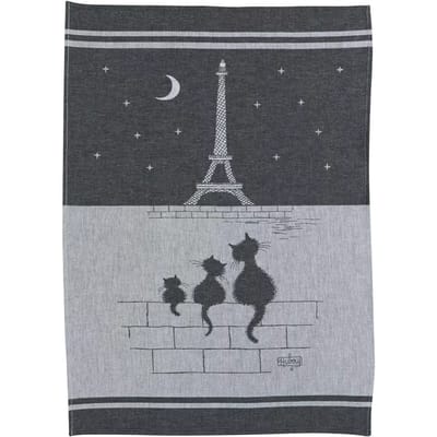Jacquard theedoek katten Eiffel-toren Winkler
